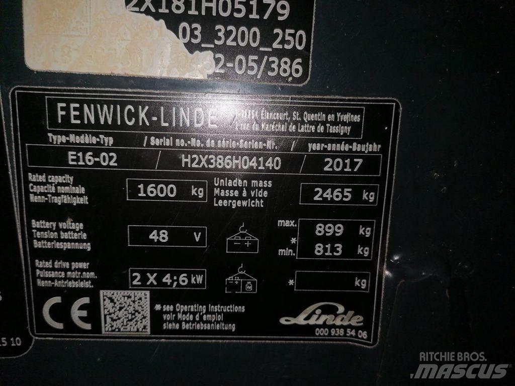 Linde E16-02 电动叉车