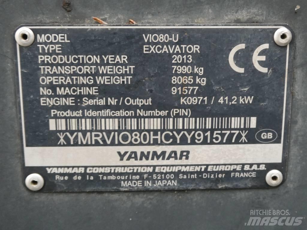 Yanmar Vio 80 U 中型挖掘机