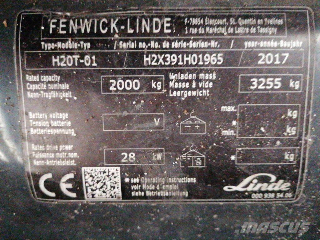 Linde H20T-01 天然气叉车