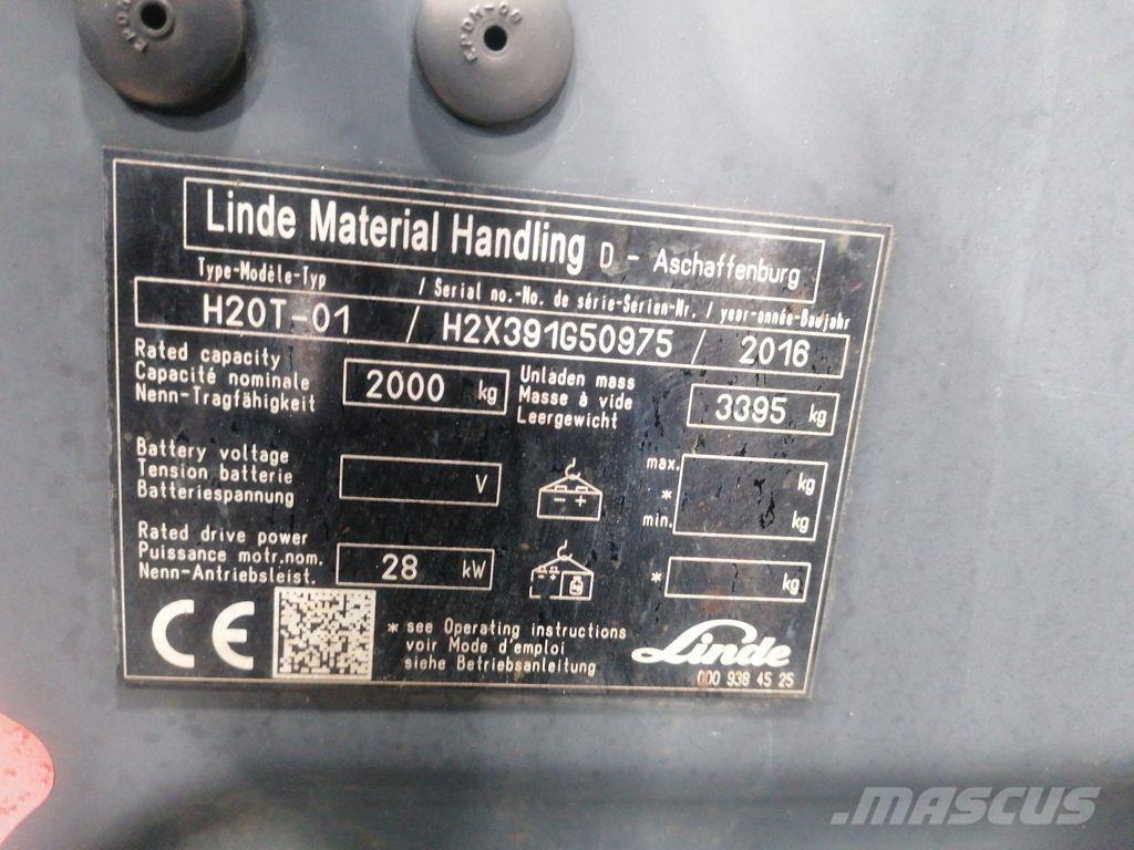 Linde H20T-01 天然气叉车