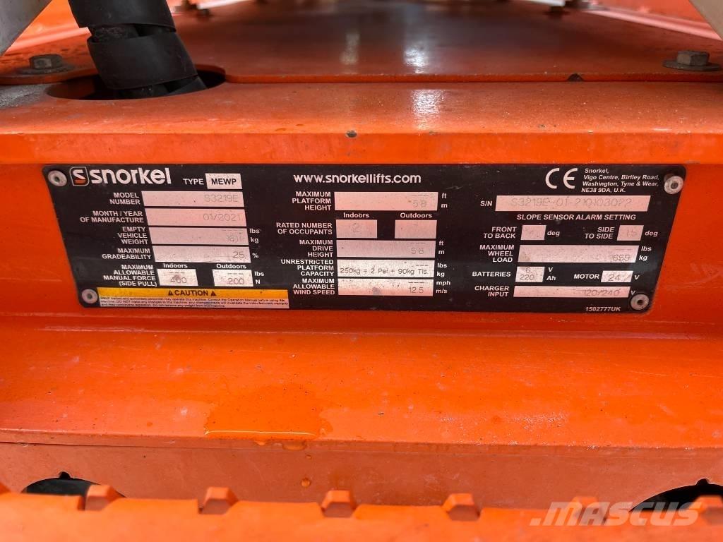 Snorkel S 3219 E 剪叉式升降机