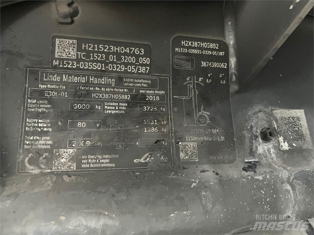 Linde E30L-01 电动叉车