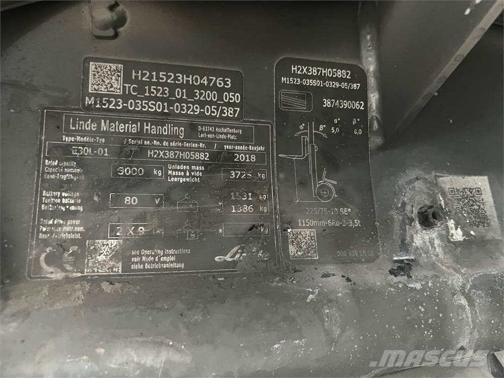 Linde E30L-01 电动叉车