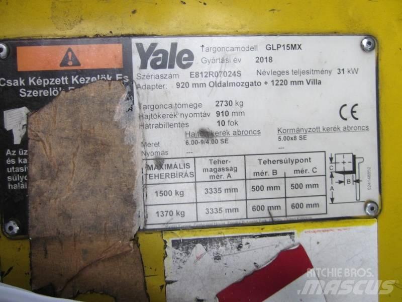 Yale GLP15MX 天然气叉车