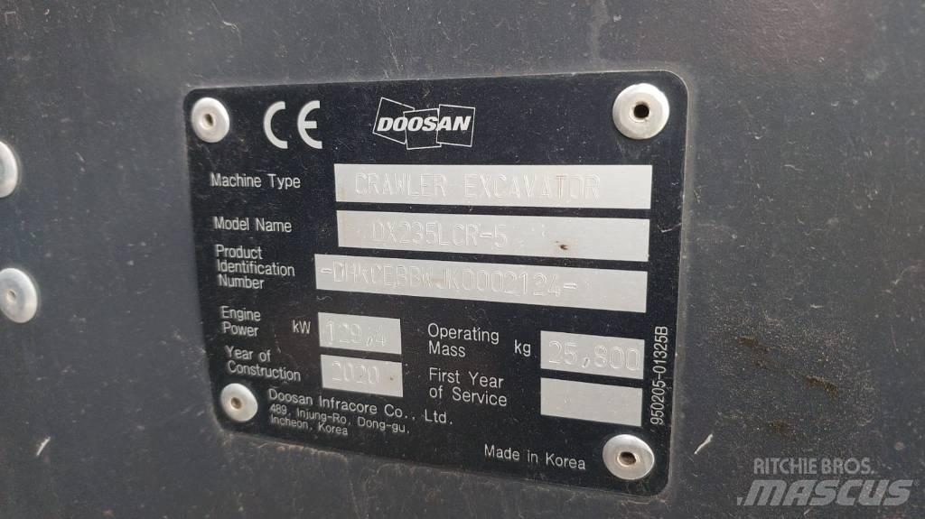 Doosan DX235LCR-5 履带挖掘机