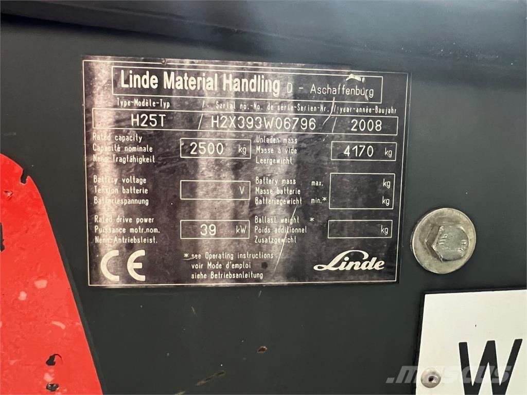 Linde H25T 天然气叉车