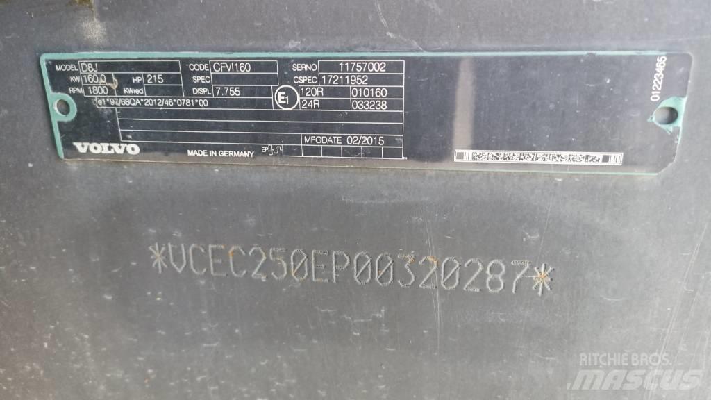 Volvo EC 250 EL 履带挖掘机