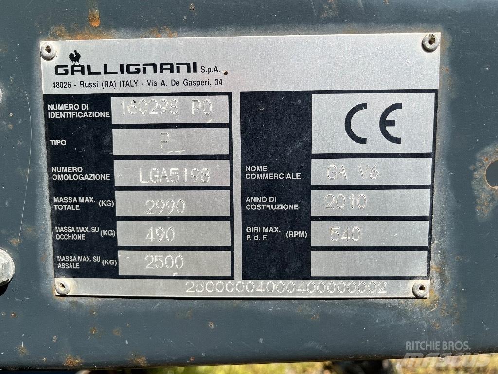 Gallignani GA V6 圆捆打捆机