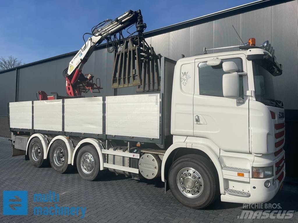 Scania R500 V8 平板栏板货车