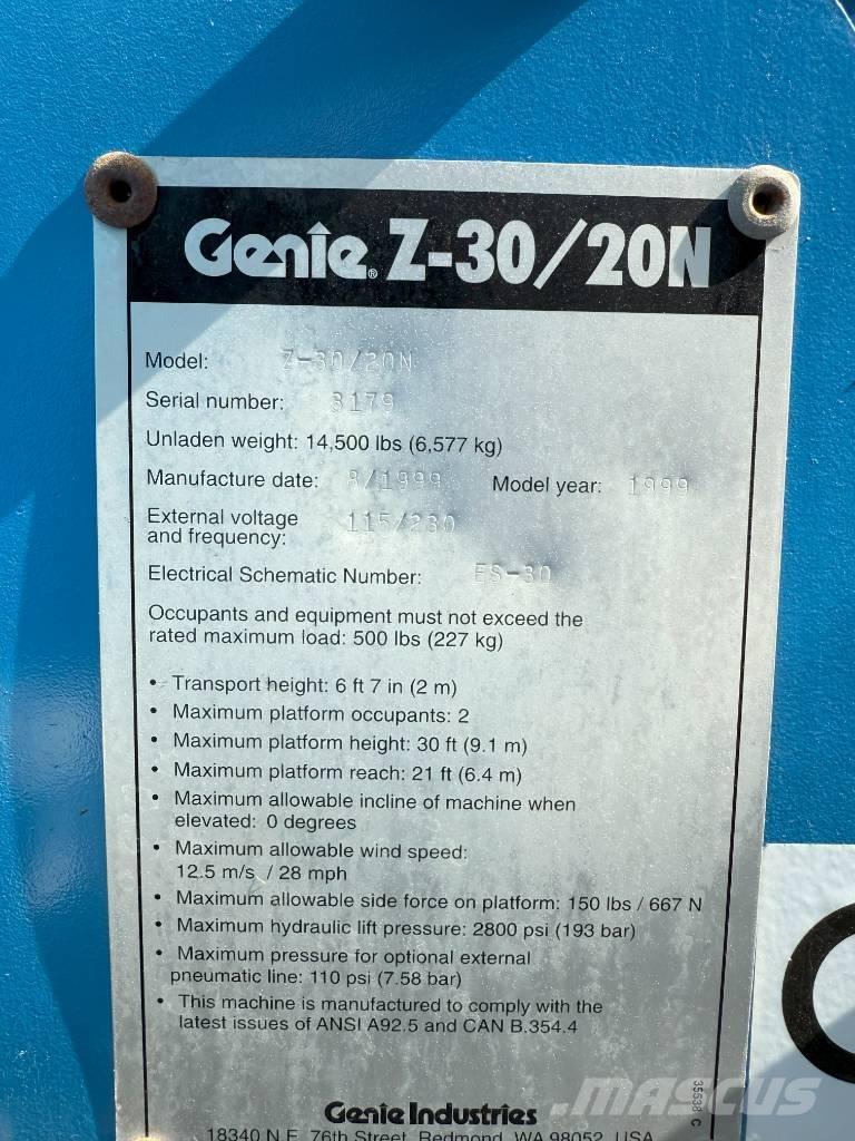 Genie Z 30/20 曲臂高空工作平台