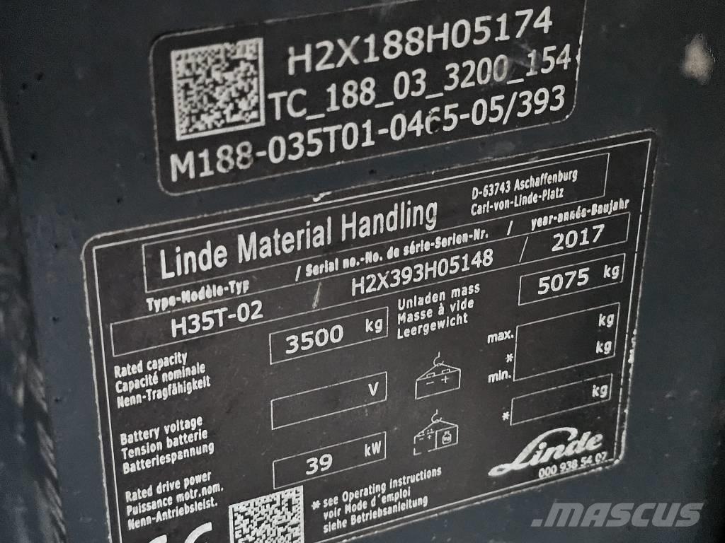 Linde H35T-02 天然气叉车