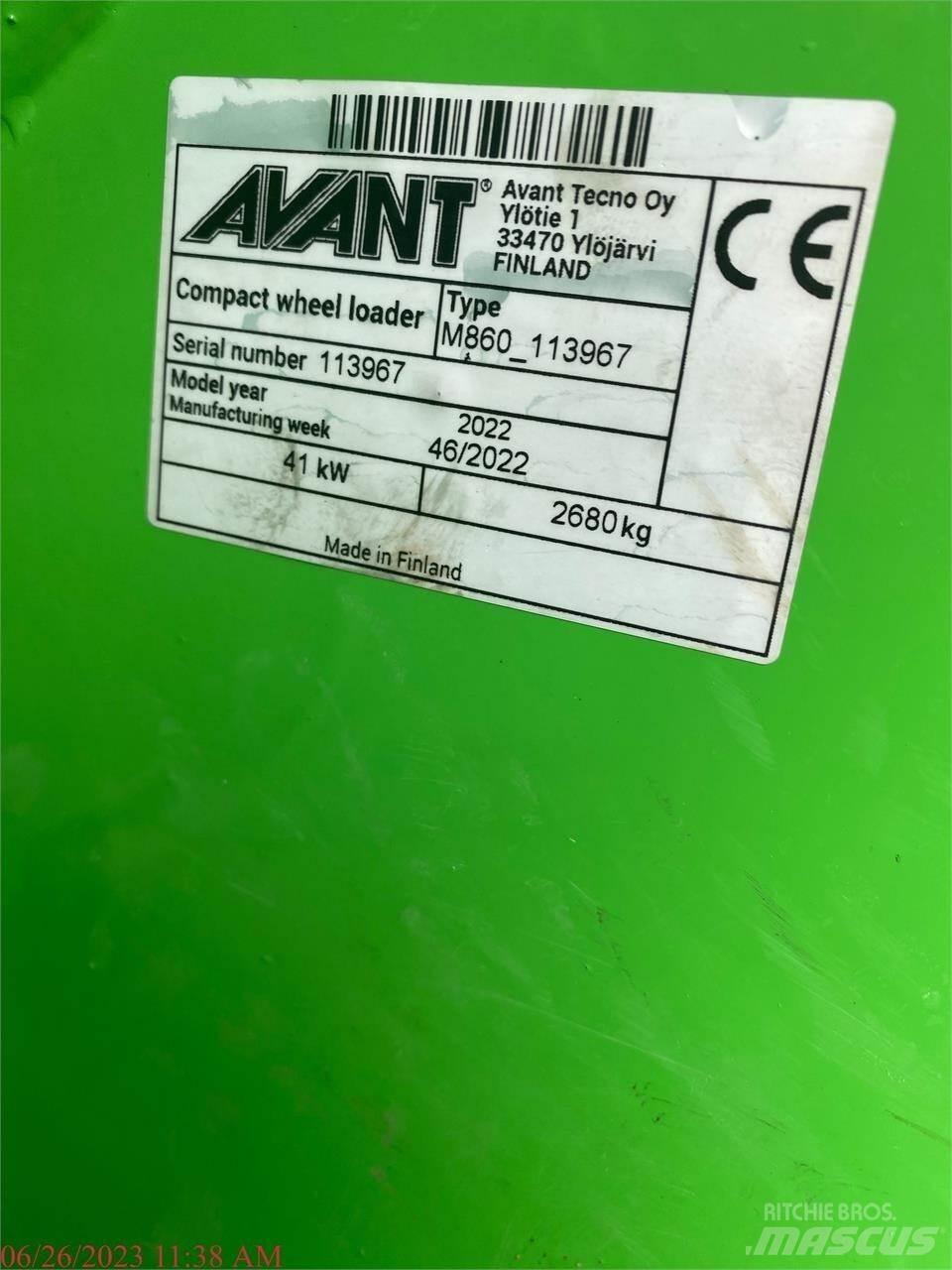 Avant 860I 轮式装载机