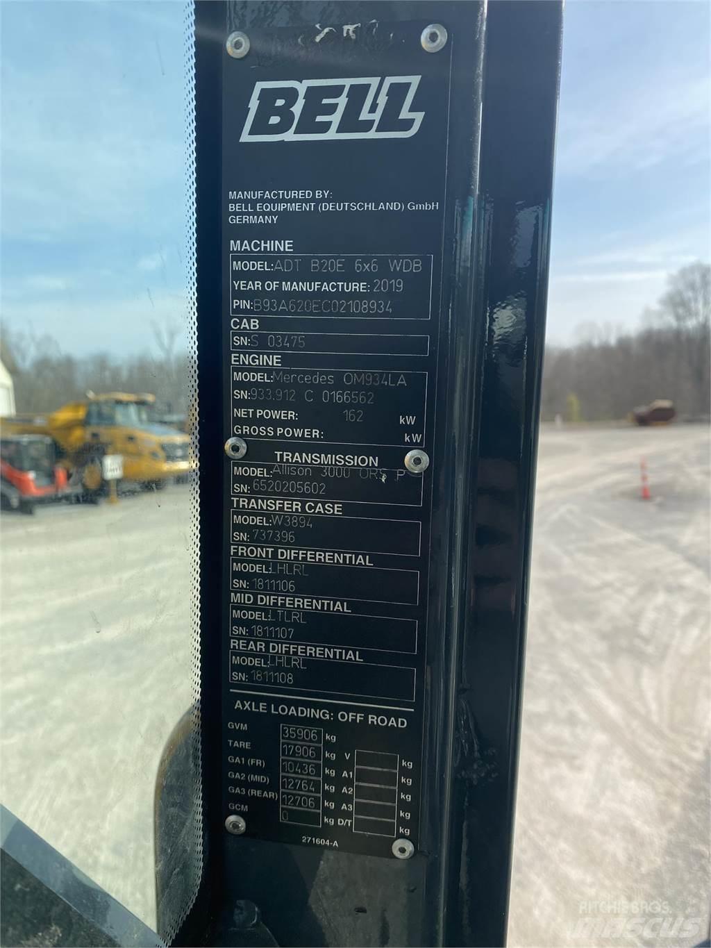 Bell B20E 铰接式自卸车