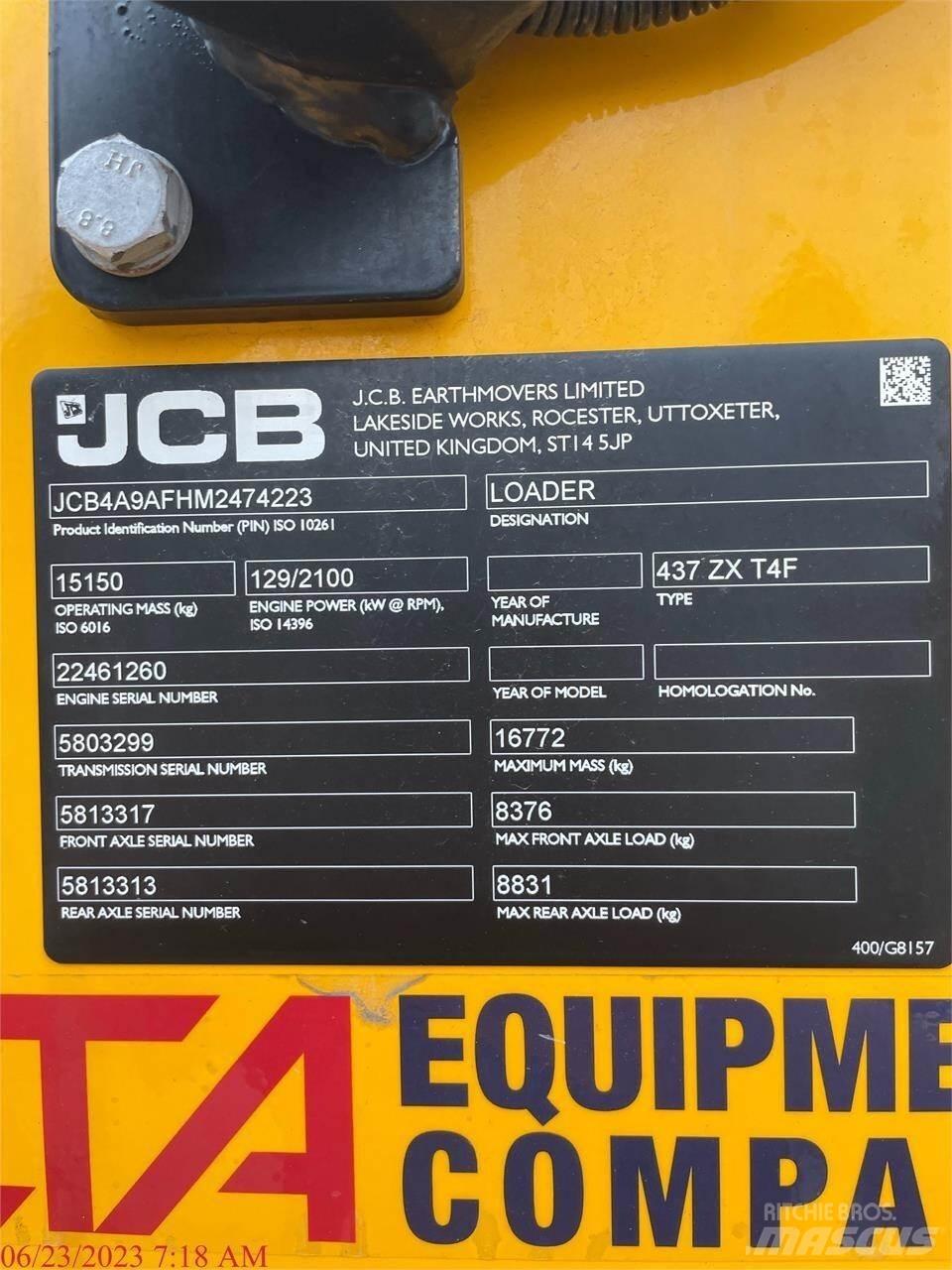 JCB 437ZX 轮式装载机