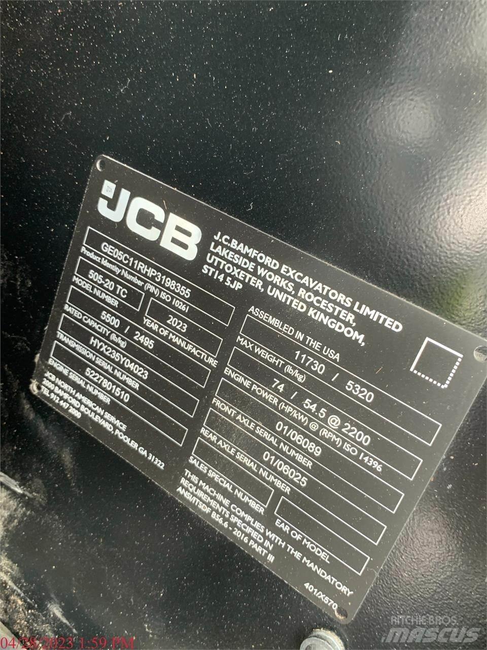 JCB 505-20TC 伸缩臂叉装车|叉装车