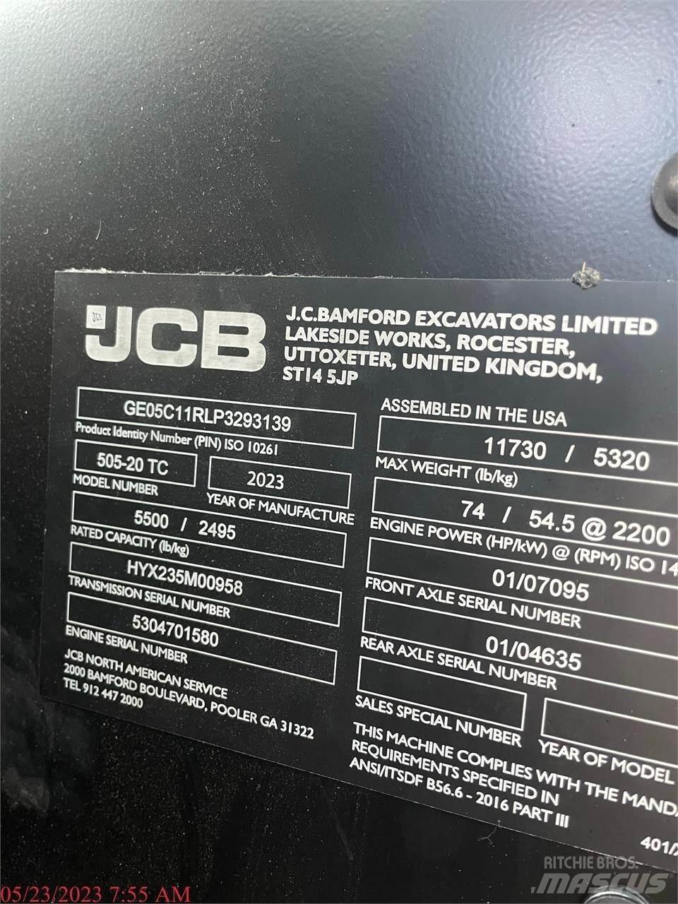 JCB 505-20TC 伸缩臂叉装车|叉装车