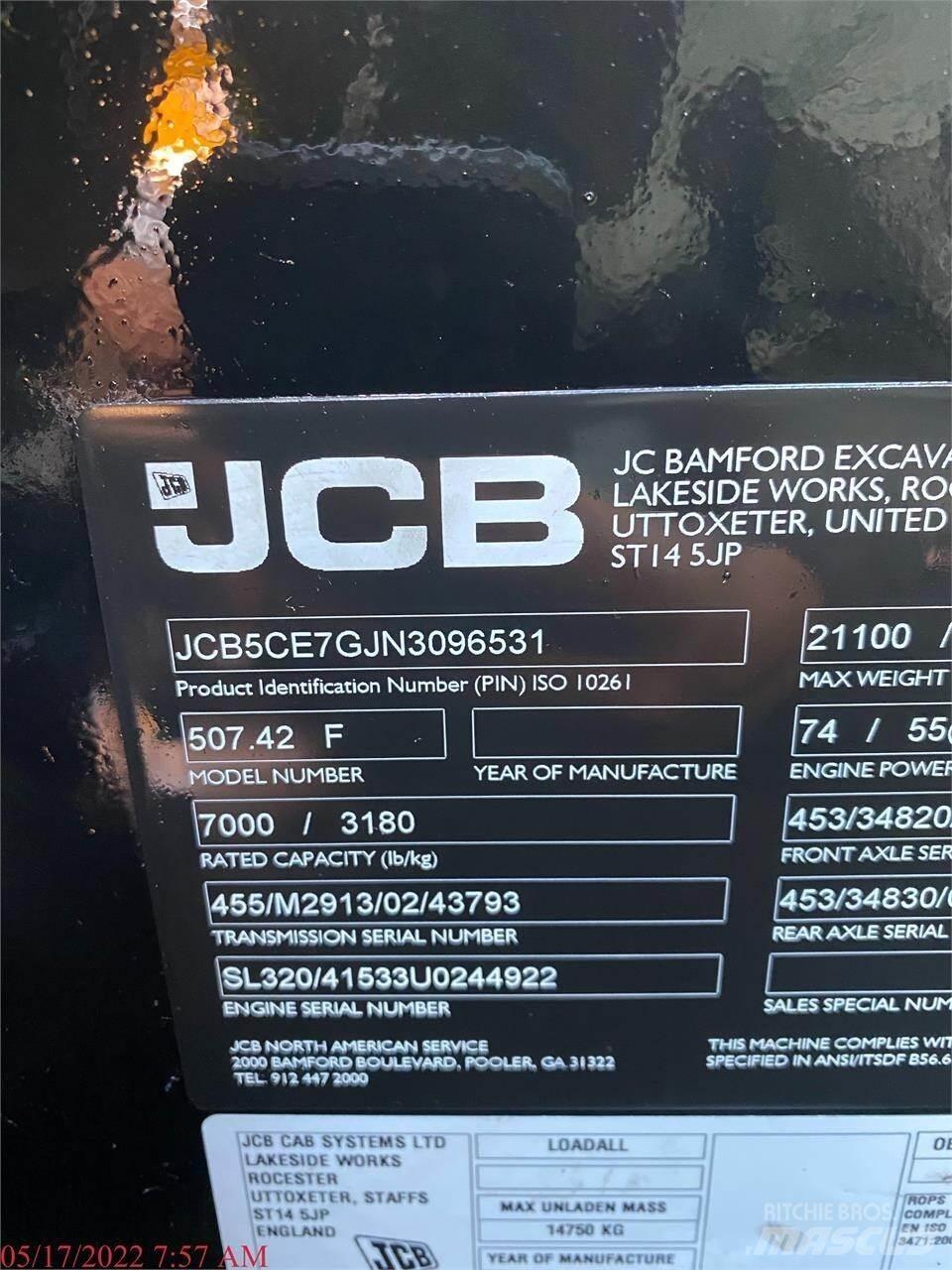 JCB 507-42 伸缩臂叉装车|叉装车