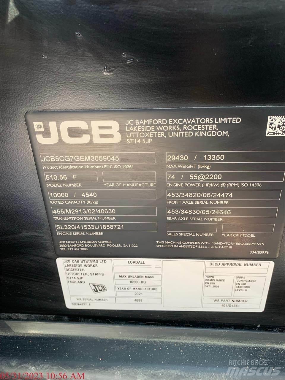 JCB 510-56 伸缩臂叉装车|叉装车