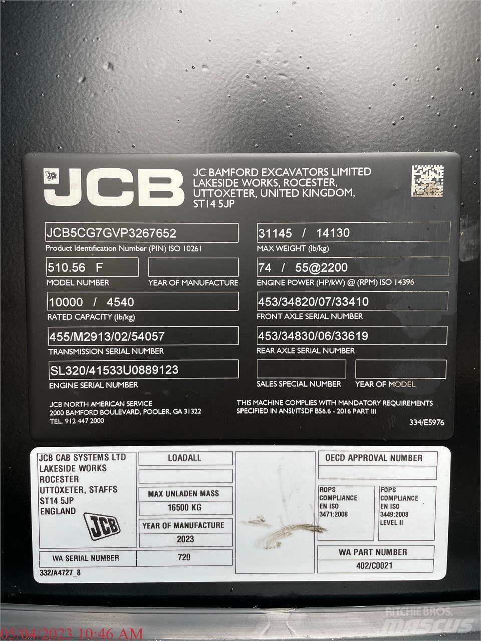 JCB 510-56 伸缩臂叉装车|叉装车