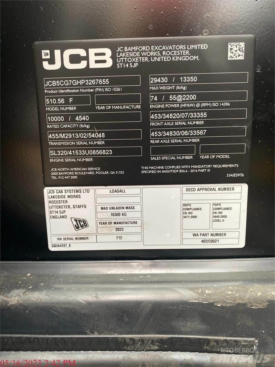JCB 510-56 伸缩臂叉装车|叉装车