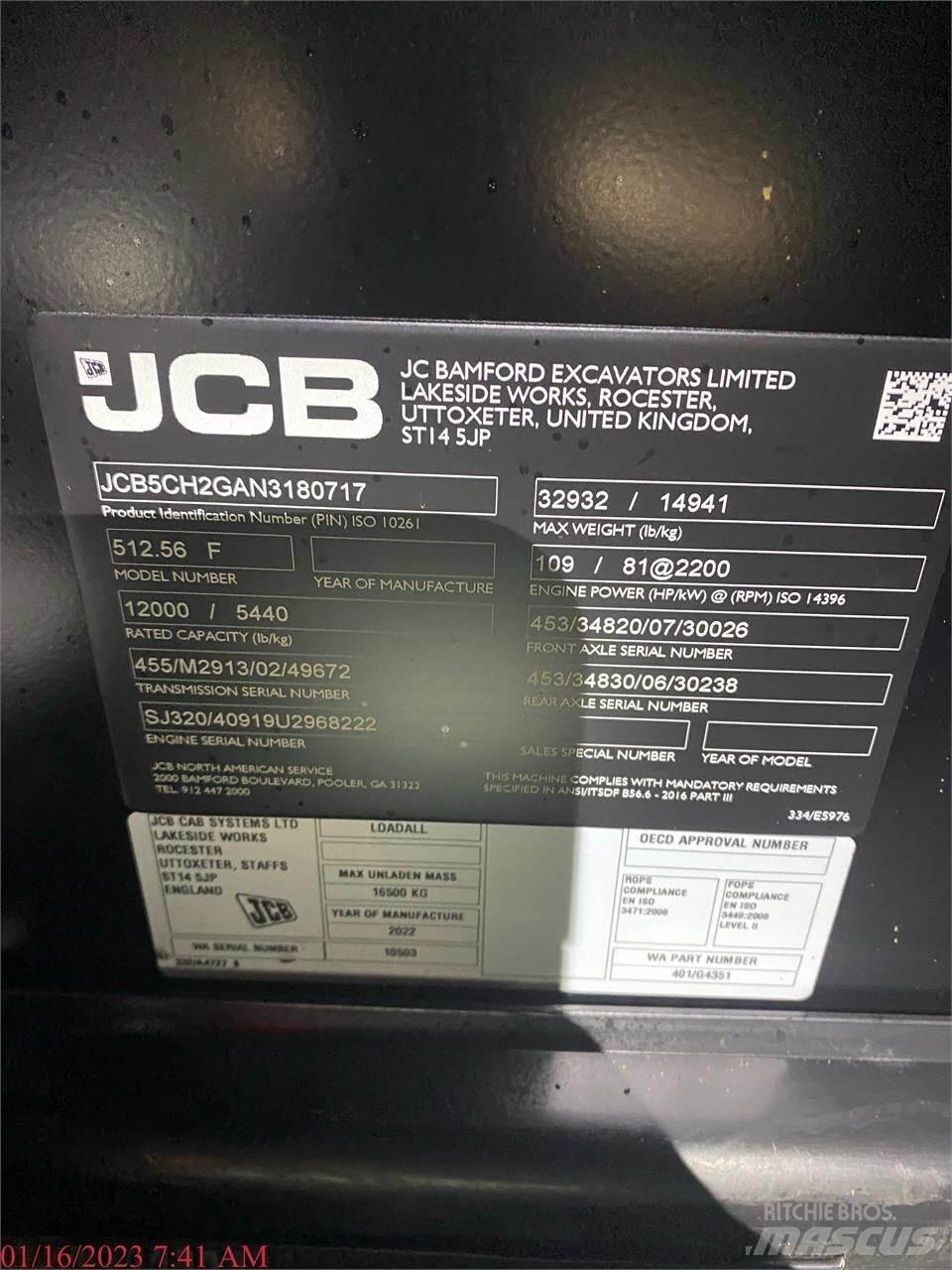 JCB 512-56 伸缩臂叉装车|叉装车