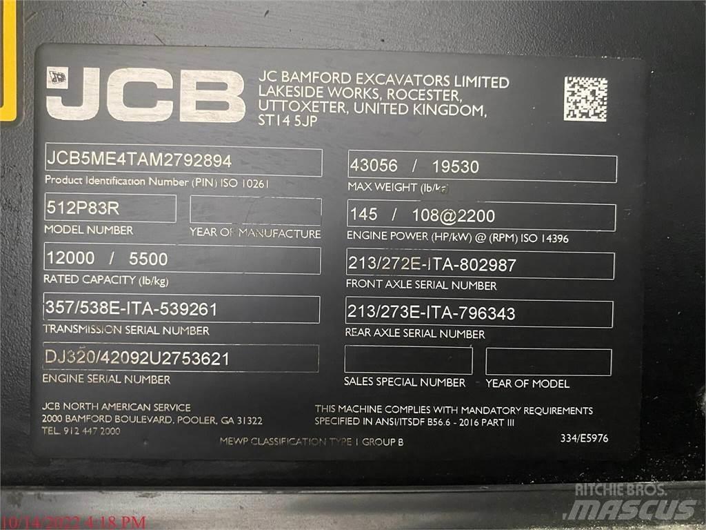 JCB 512-83R 伸缩臂叉装车|叉装车