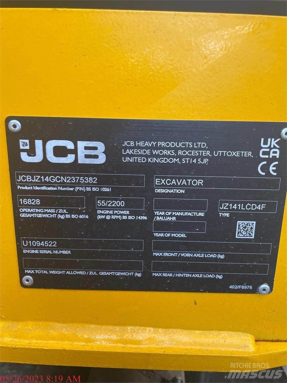 JCB JZ141 LC 履带挖掘机
