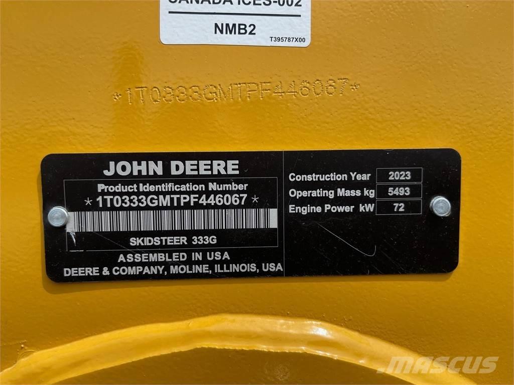 John Deere 333G 滑移装载机