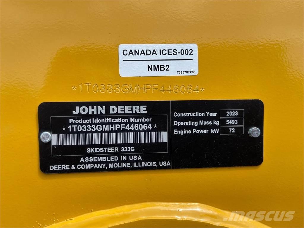 John Deere 333G 滑移装载机