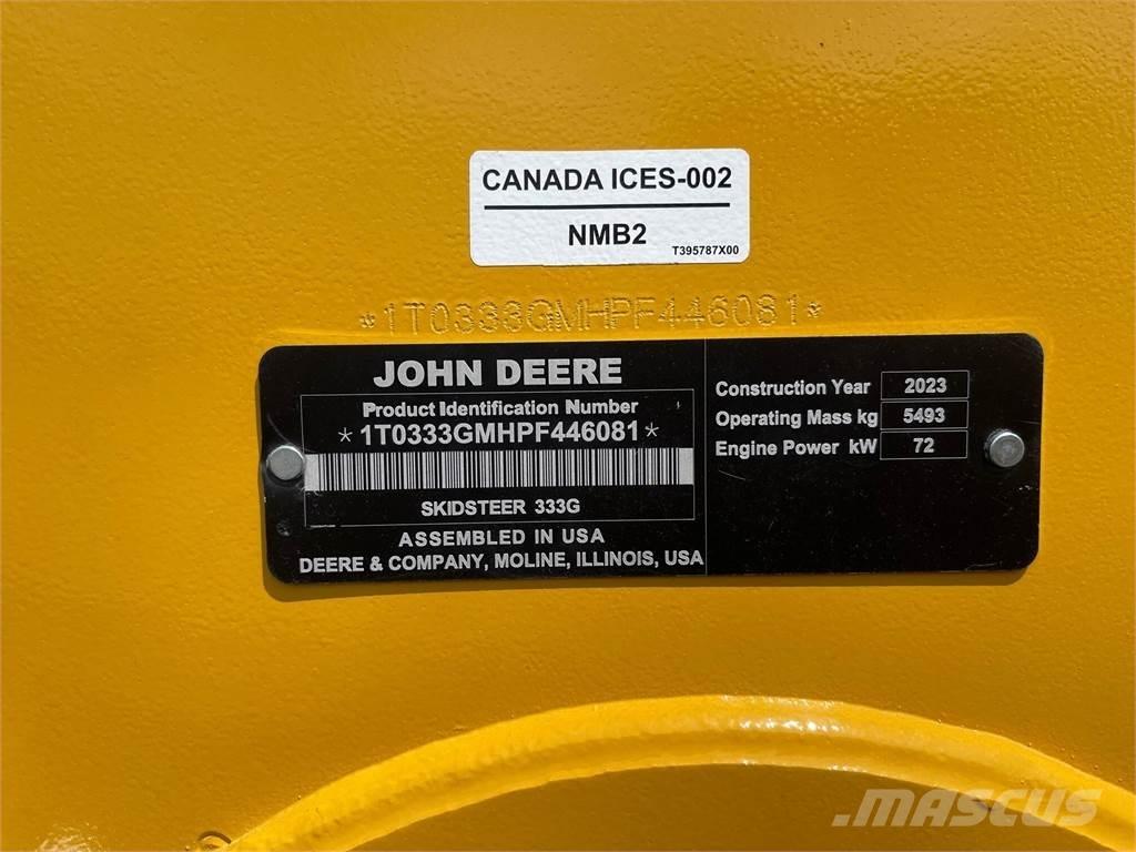 John Deere 333G 滑移装载机