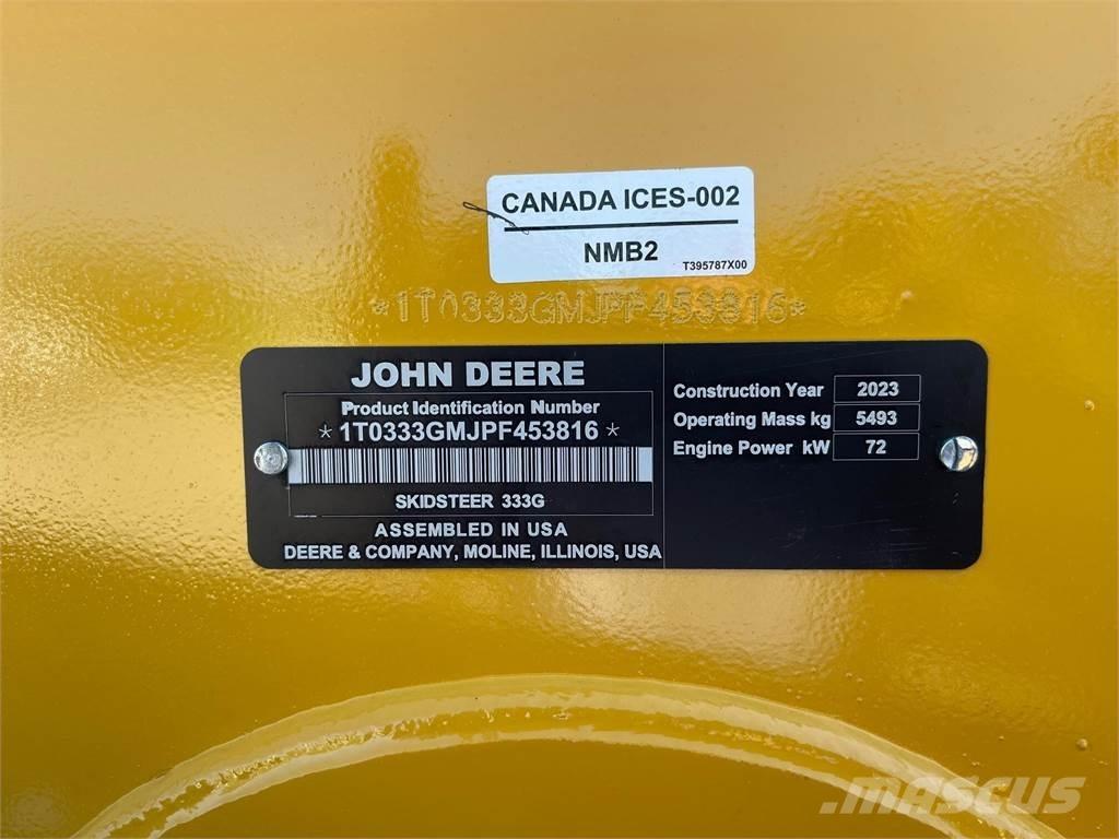 John Deere 333G 滑移装载机
