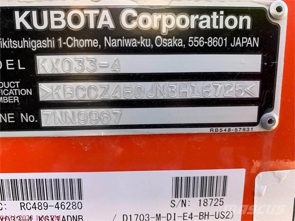 Kubota KX033-4 小型挖掘机