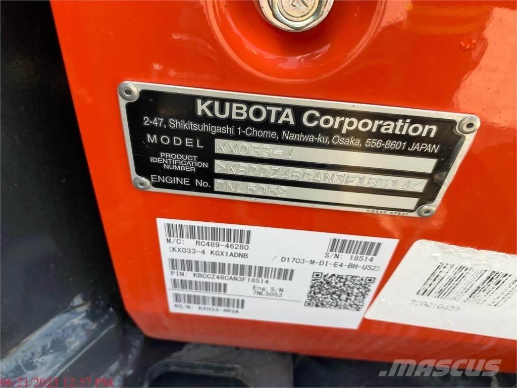 Kubota KX033-4 小型挖掘机