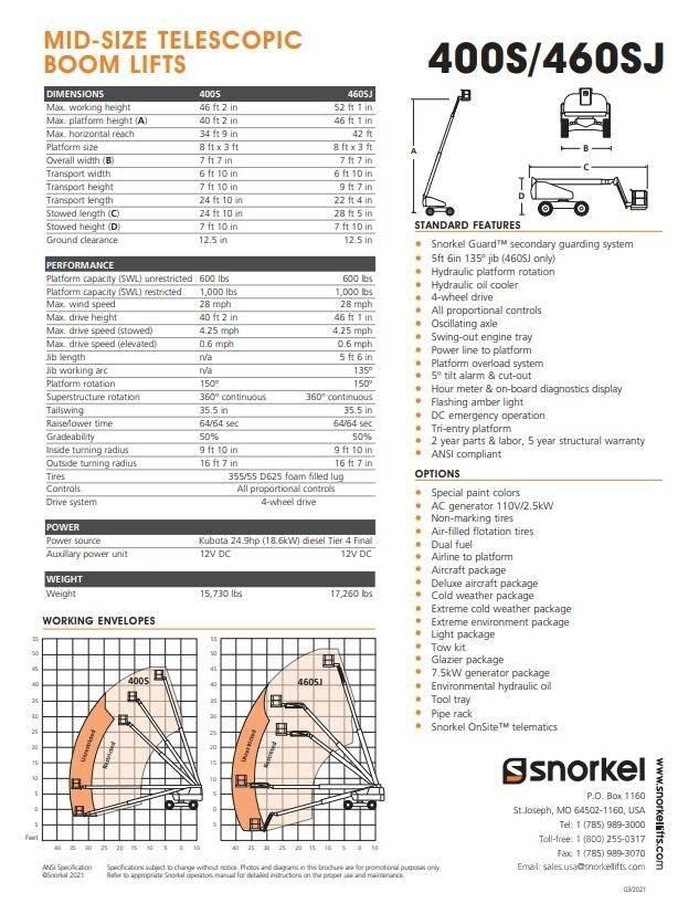 Snorkel 400S 直臂高空工作平台