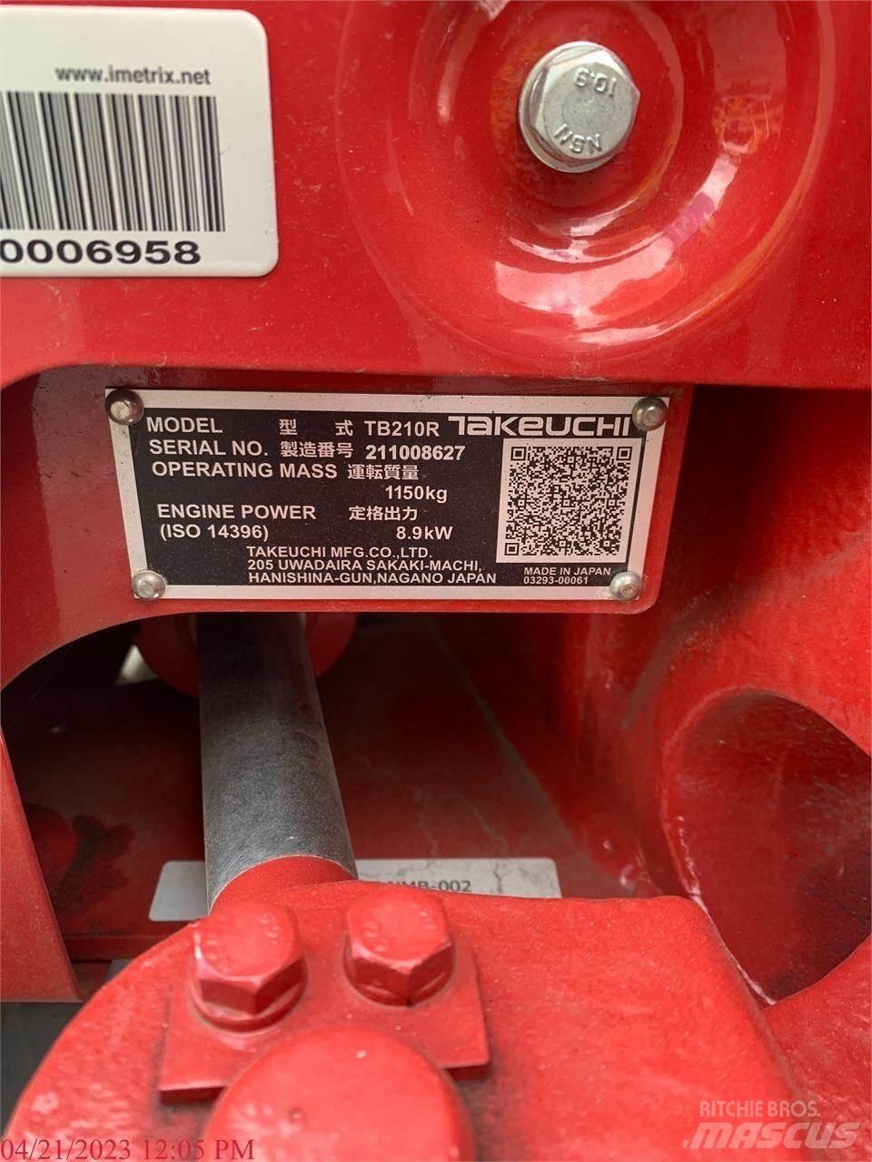 Takeuchi TB210R 小型挖掘机