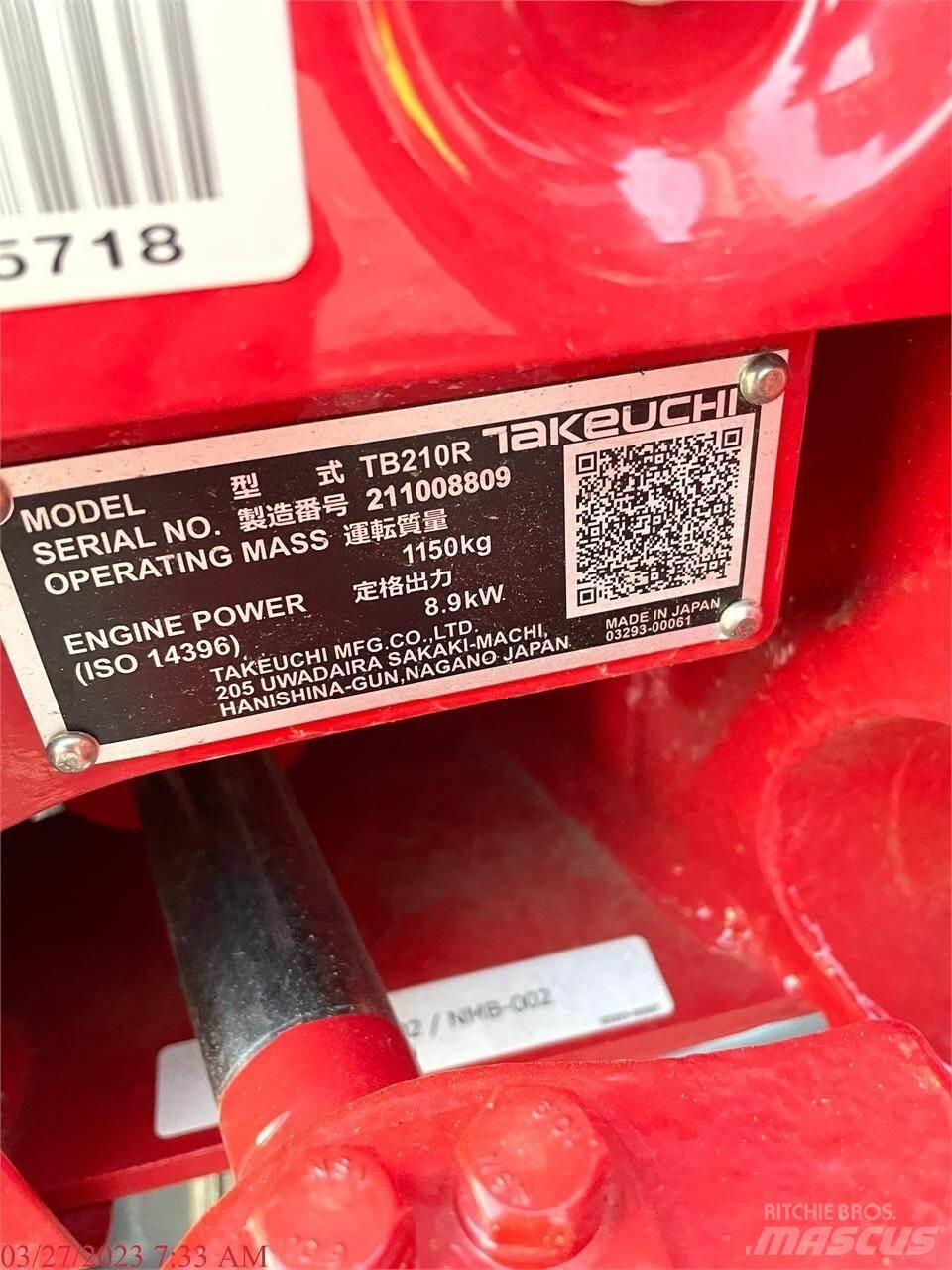 Takeuchi TB210R 小型挖掘机