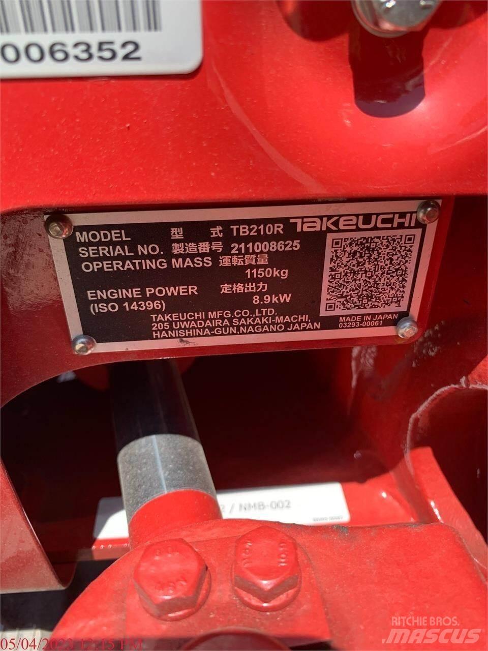 Takeuchi TB210R 小型挖掘机