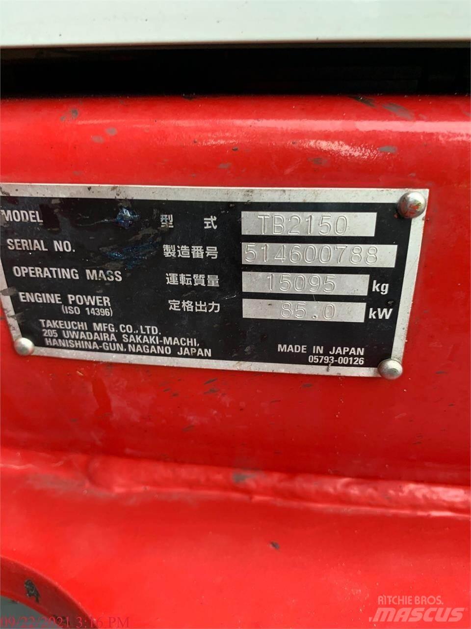 Takeuchi TB2150 履带挖掘机