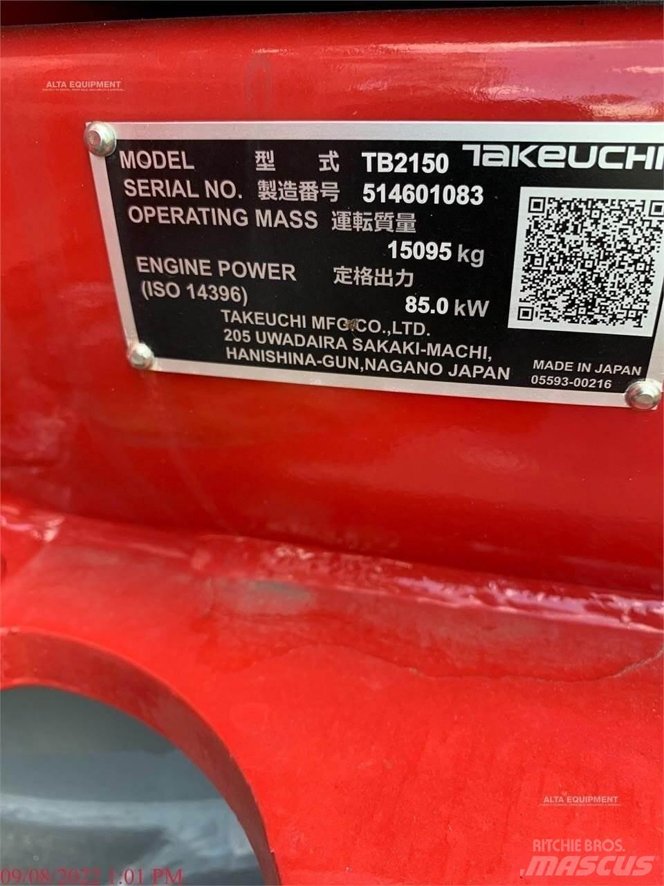 Takeuchi TB2150 履带挖掘机