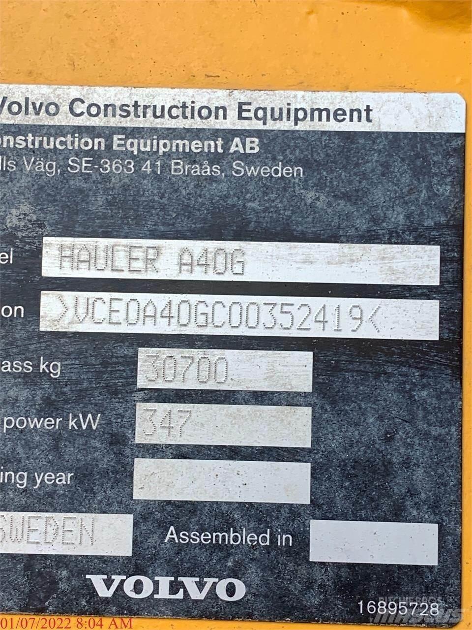 Volvo A40G 铰接式自卸车