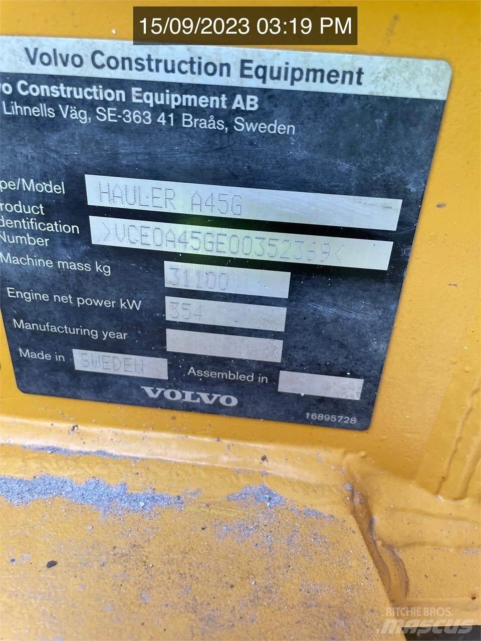 Volvo A45G 铰接式自卸车