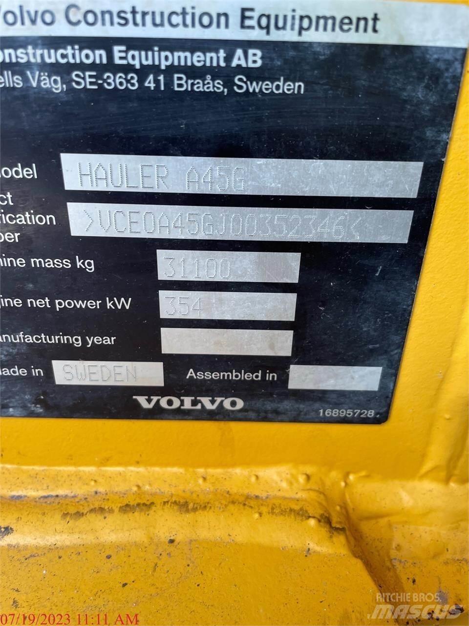 Volvo A45G 铰接式自卸车