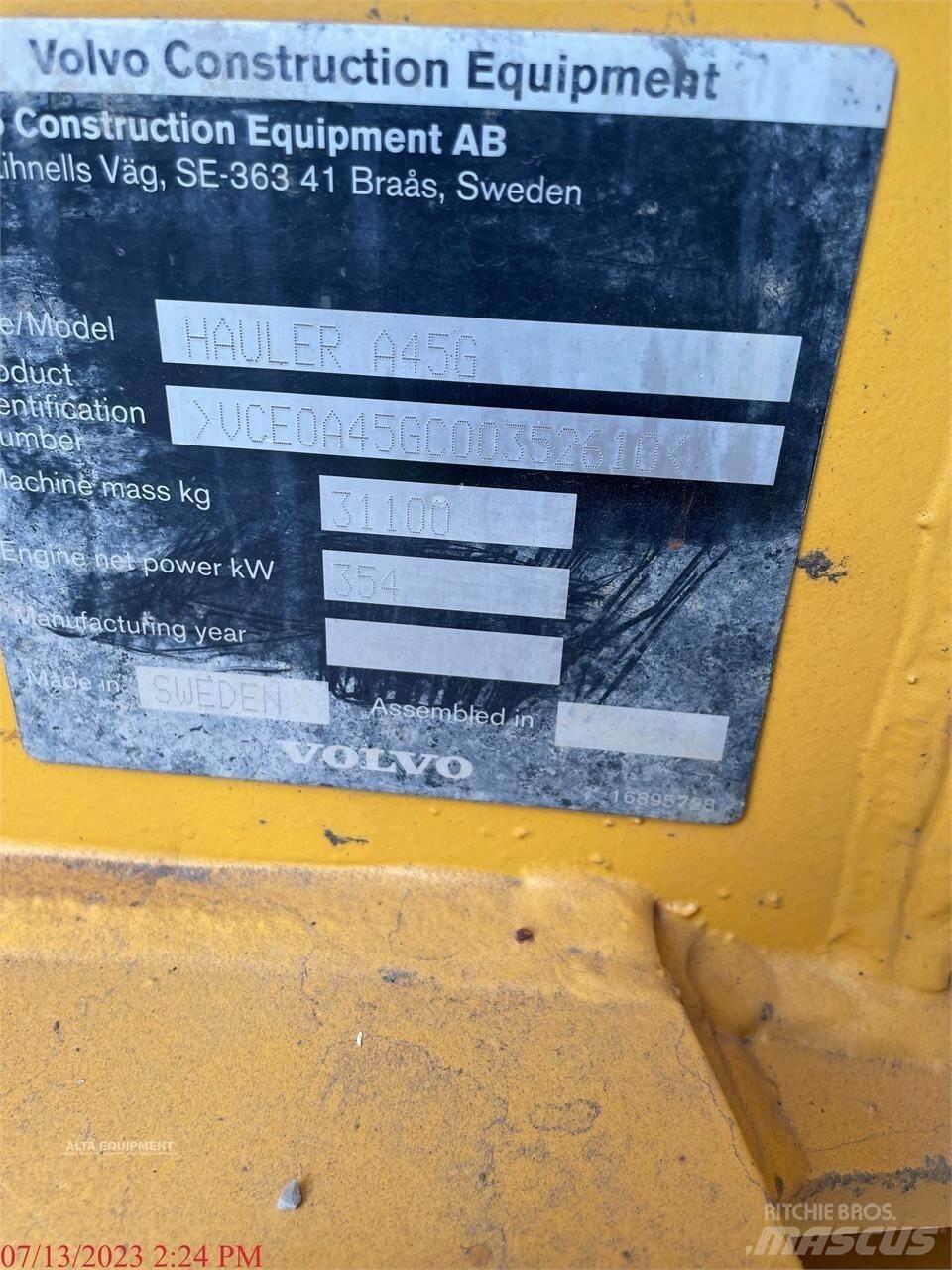 Volvo A45G 铰接式自卸车