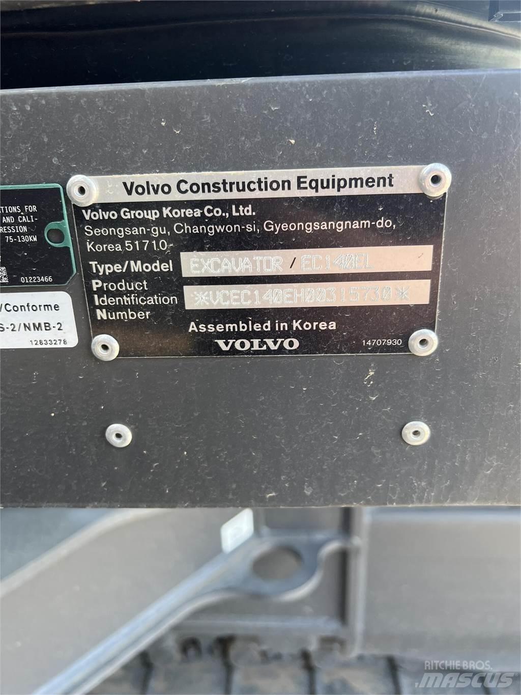 Volvo EC140EL 履带挖掘机