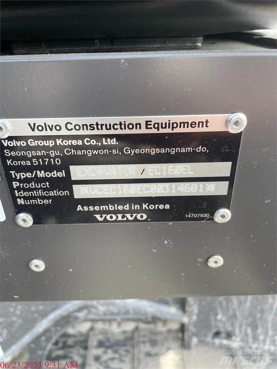 Volvo EC160EL 履带挖掘机