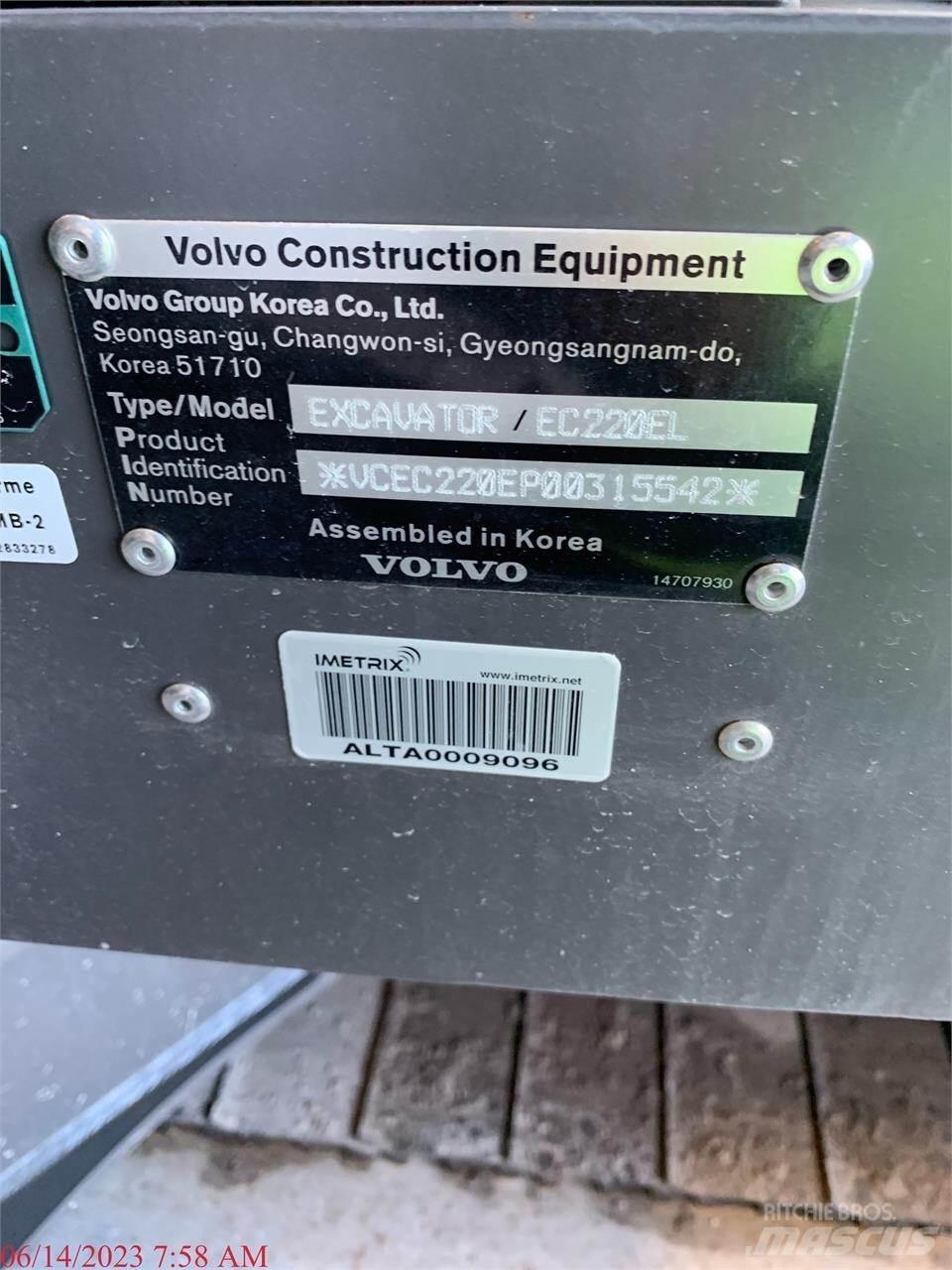 Volvo EC220EL 履带挖掘机