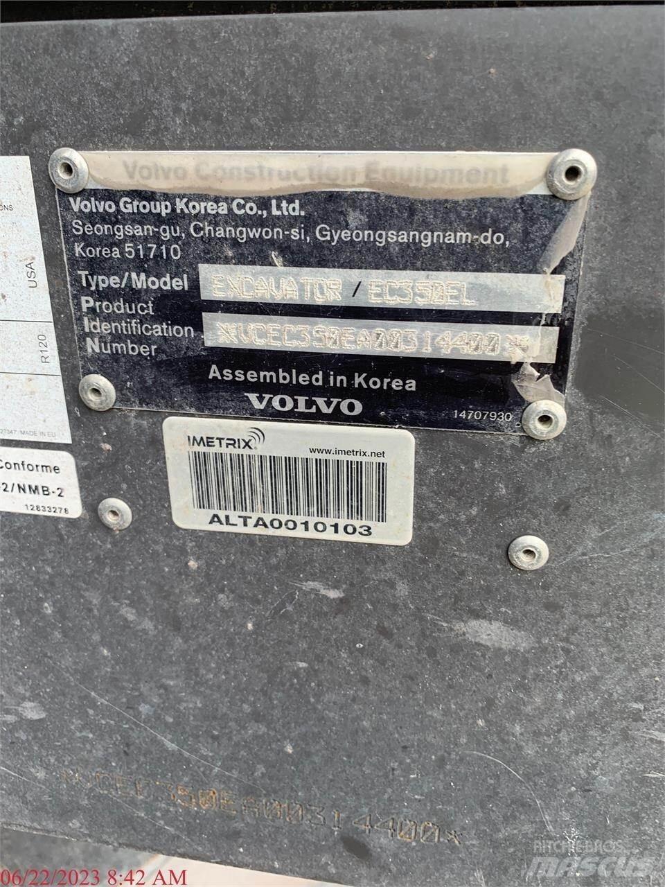 Volvo EC350EL 履带挖掘机