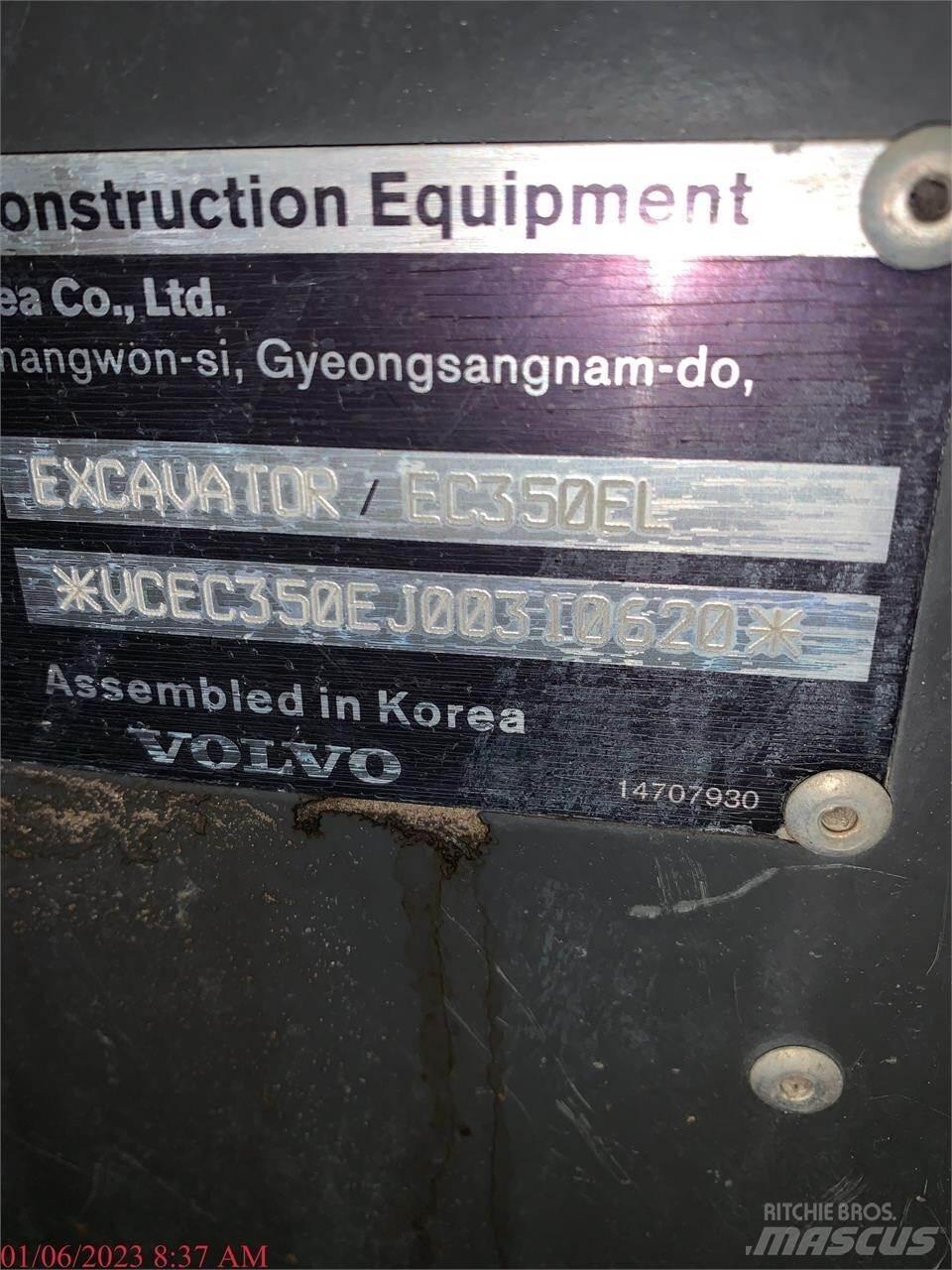 Volvo EC350EL 履带挖掘机