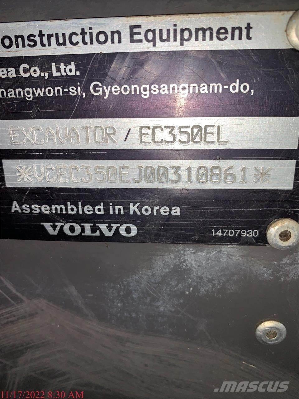 Volvo EC350EL 履带挖掘机