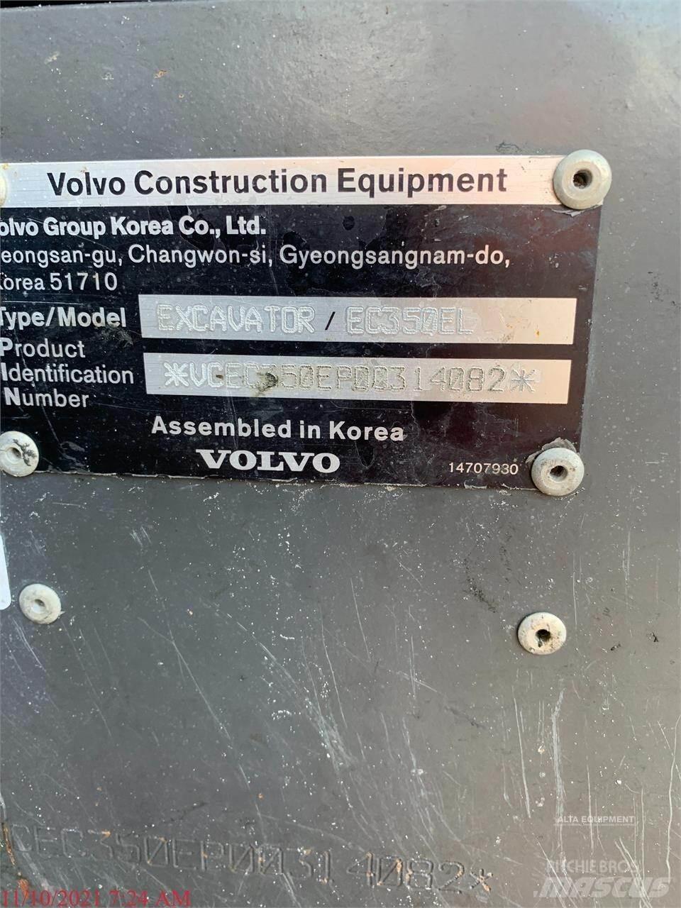 Volvo EC350EL 履带挖掘机